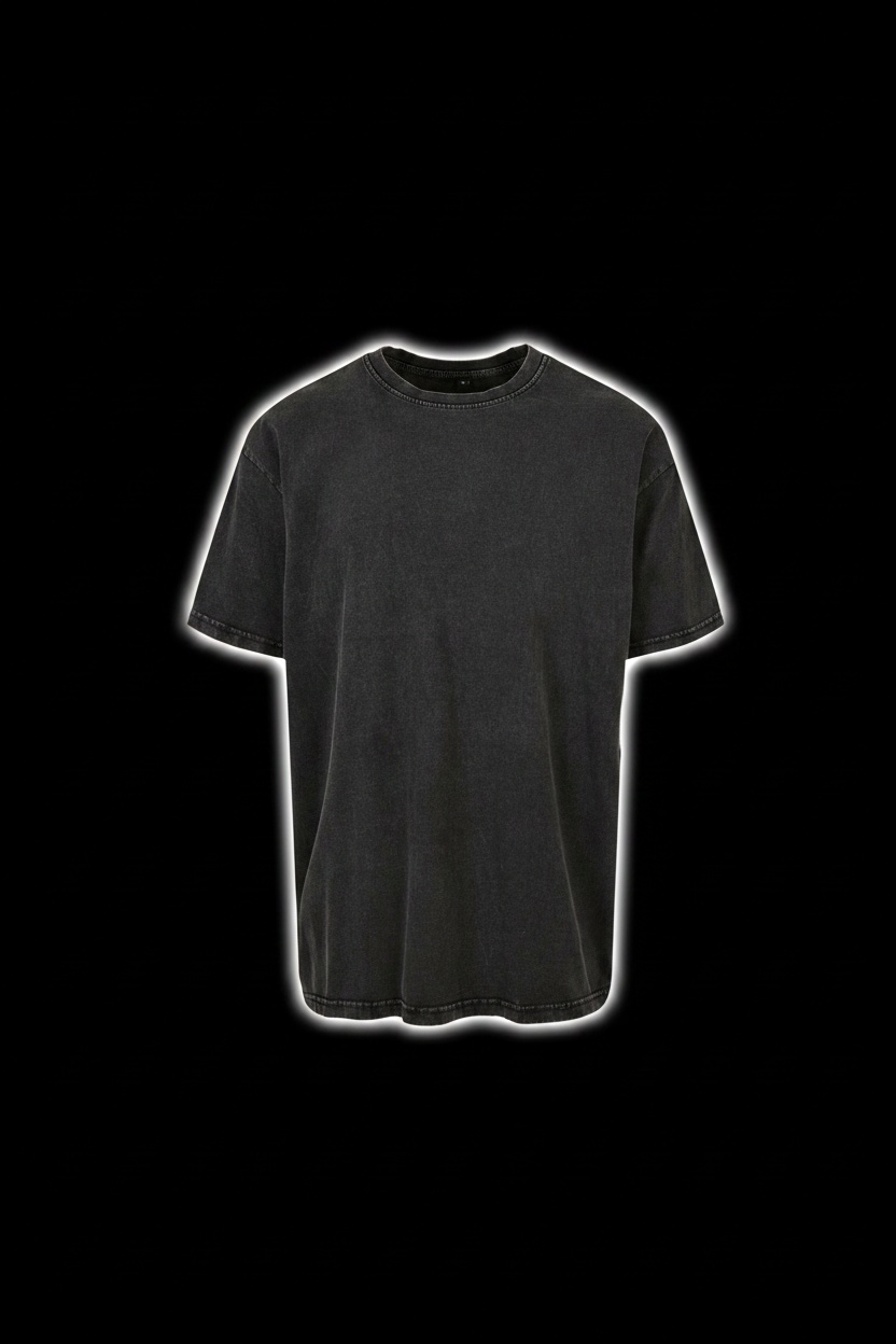 Faded Tee — Frontansicht mit Acid-Wash